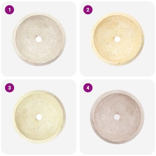 Мивка, 40x12 см, мрамор, кремава