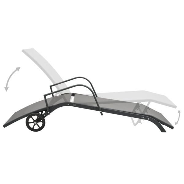 Шезлонг, стомана и textilene