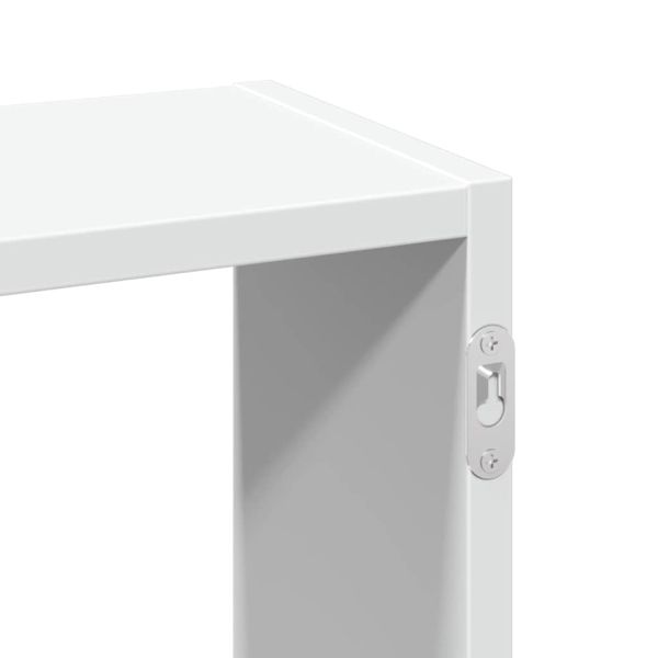 Стенен рафт, бял, 159x18x66 см, инженерно дърво