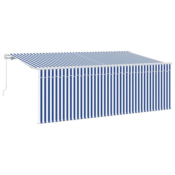 Сгъваем навес На райета Синьо 350 x 200 cm текстил