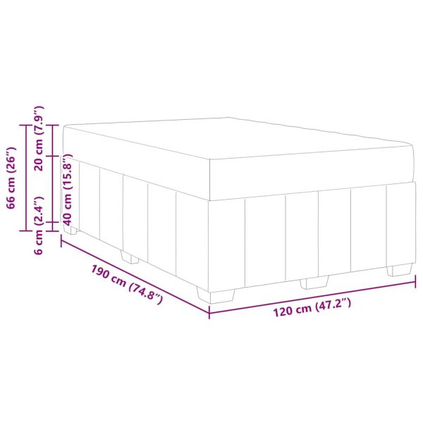 Рамка за легло с матрак Синьо 120 x 190 cm текстил