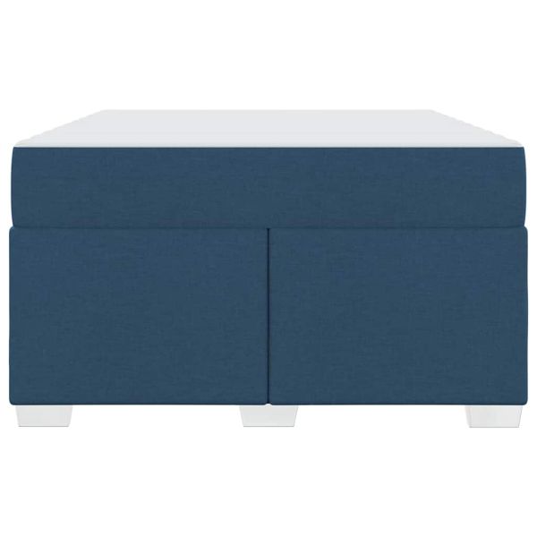 Рамка за легло с матрак Синьо 120 x 190 cm текстил