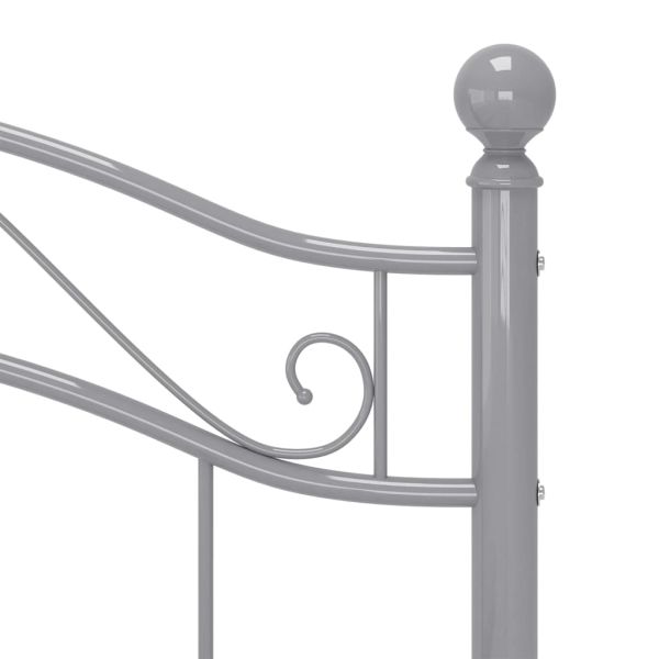 Рамка за легло, сива, метал, 100x200 cм