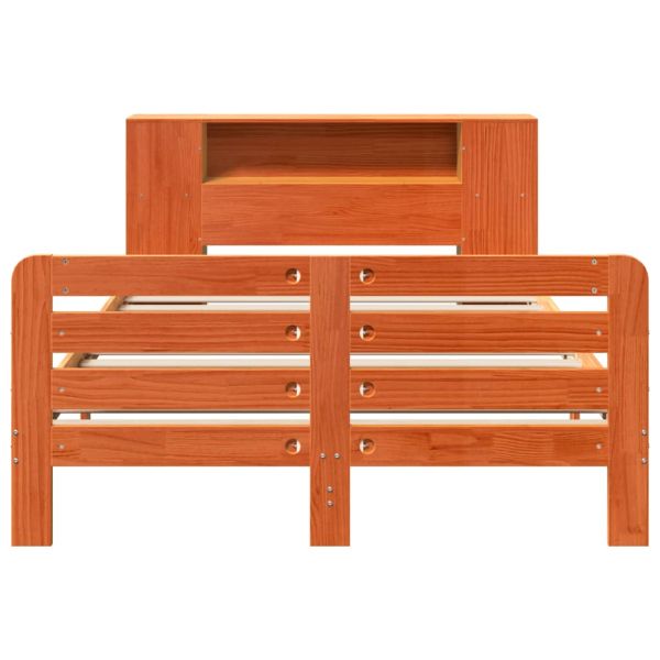 Рамка за легло без матрак, восъчнокафяв, 150x200 см, бор масив