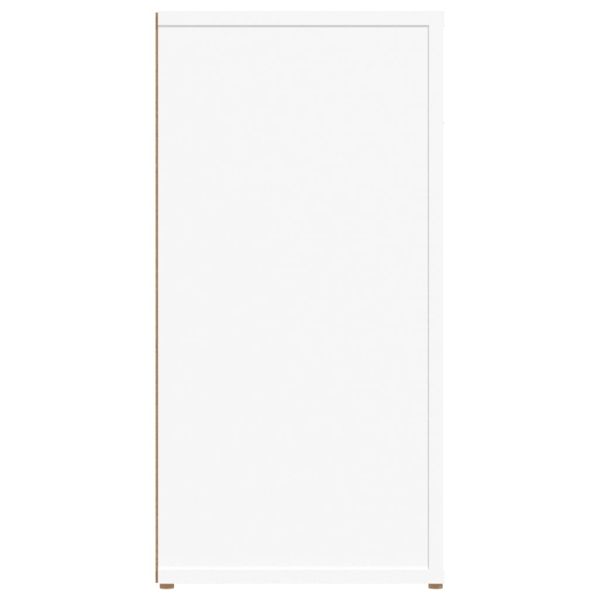 Сайдборд, бял, 100x30x59,5 см, инженерно дърво