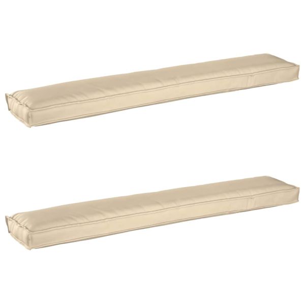 Комплект възглавници за палет 2 pcs Бежово 200 x 40 x 8 см