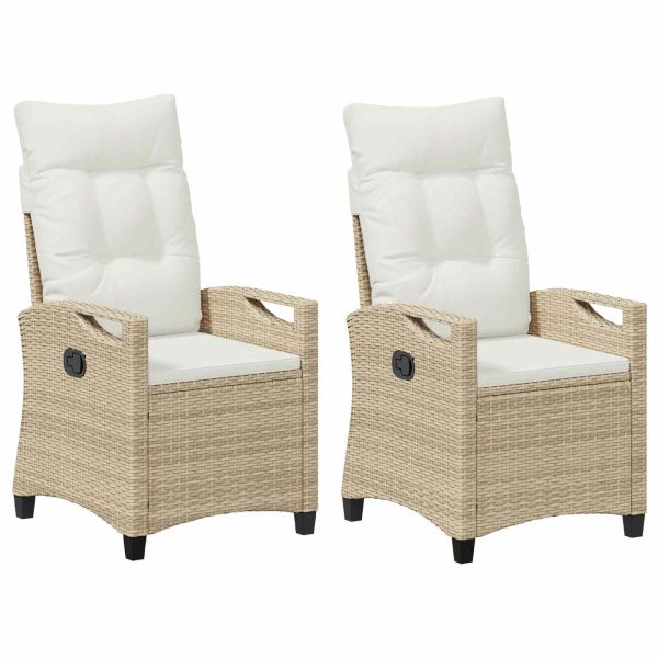 Градински стол 2 pcs Бежов и кремав 56 x 60 x 112 см