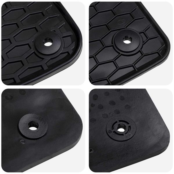 Автомобилен килим 4 pcs Черен Каучук