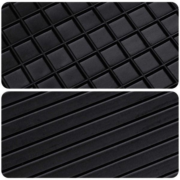 Автомобилен килим 4 pcs Черен Каучук