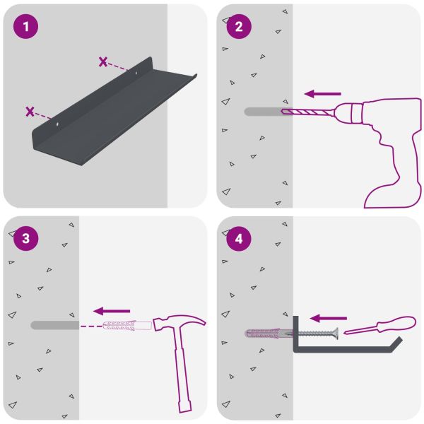 Плаващ рафт 2 pcs Антрацит 30 x 9 x 2,5 см Стомана