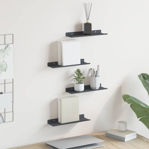 Плаващ рафт 4 pcs Антрацит 30 x 9 x 2,5 см Стомана