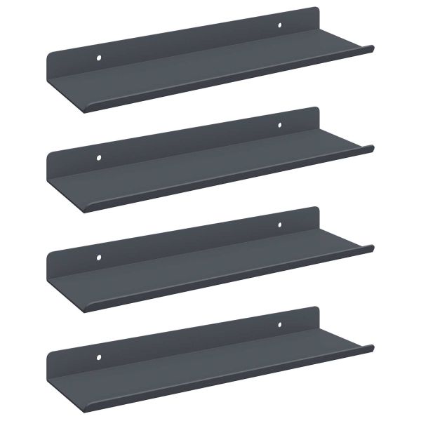 Плаващ рафт 4 pcs Антрацит 30 x 9 x 2,5 см Стомана