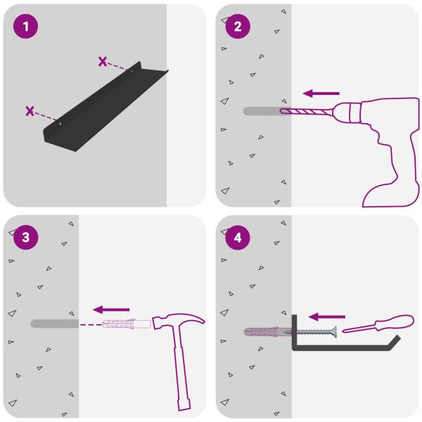 Плаващ рафт 4 pcs Черен 40 x 9 x 2,5 см Стомана