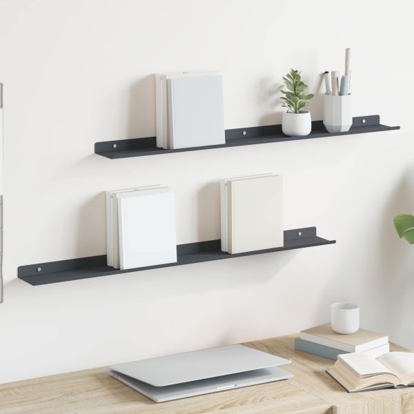 Плаващ рафт 2 pcs Антрацит 80 x 9 x 2,5 см Стомана