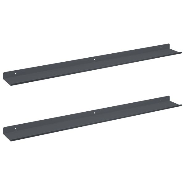 Плаващ рафт 2 pcs Антрацит 80 x 9 x 2,5 см Стомана