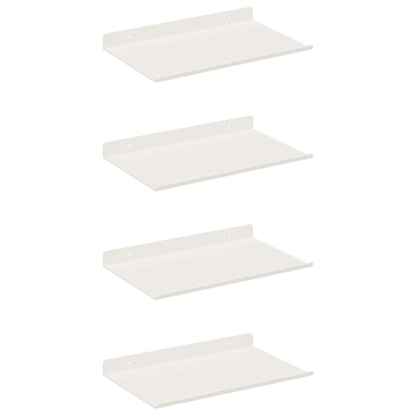Плаващ рафт 4 pcs Бял 30 x 18 x 2,5 см Стомана