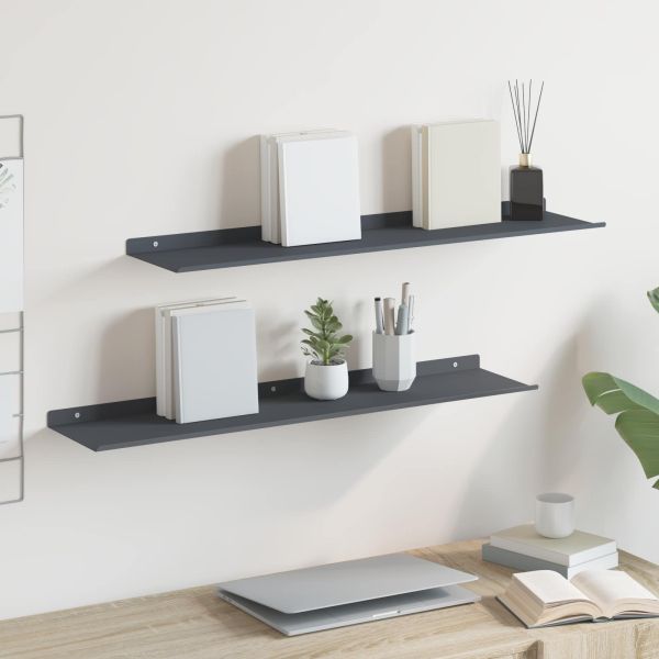 Плаващ рафт 2 pcs Антрацит 80 x 18 x 2,5 см Стомана