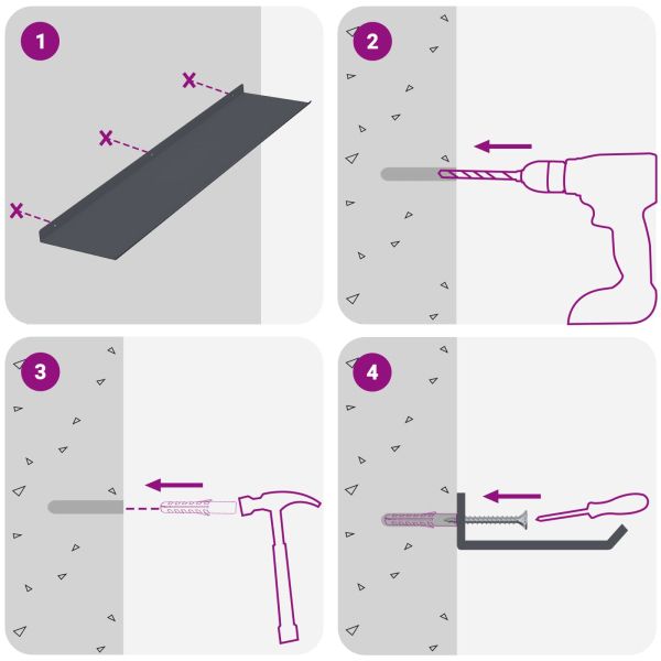Плаващ рафт 2 pcs Антрацит 80 x 18 x 2,5 см Стомана