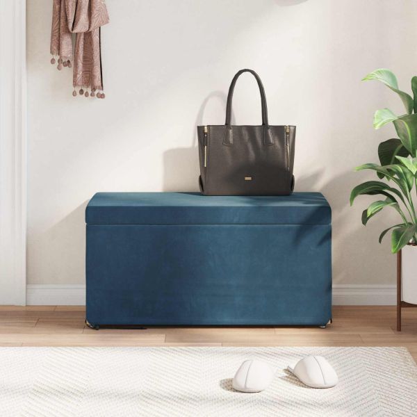 Стук Синьо 81 x 41 x 40 cm Кадифе и инженерна дървесина