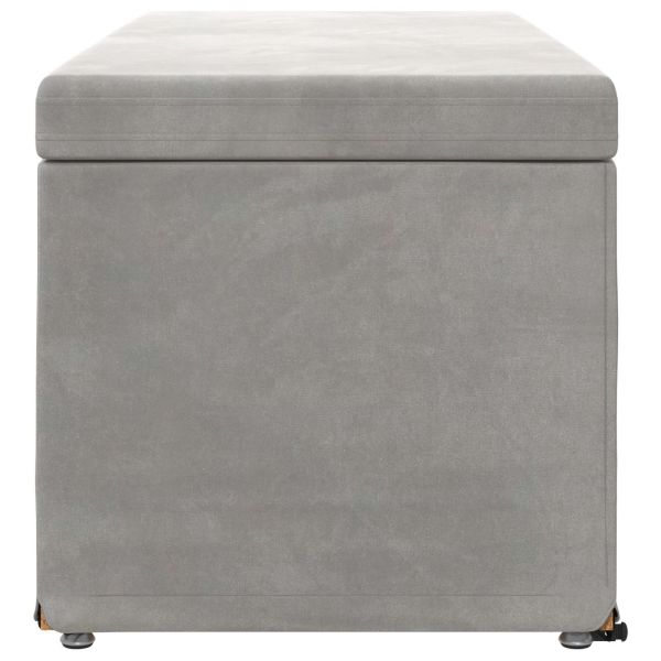 Стук Светлосиво 101 x 41 x 40 см Кадифе и инженерна дървесина