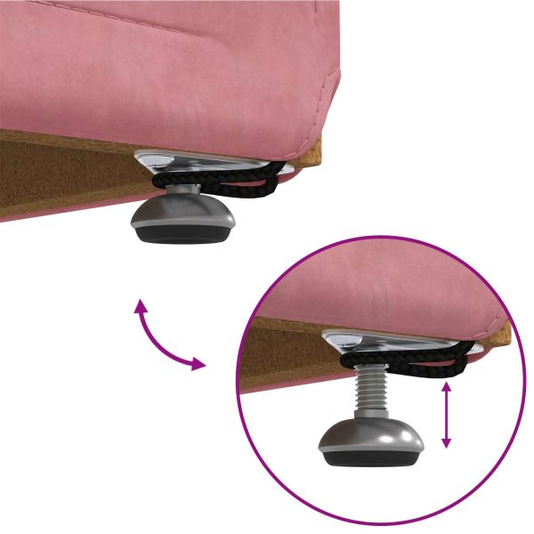 Стук Розово 101 x 41 x 40 см Кадифе и инженерна дървесина