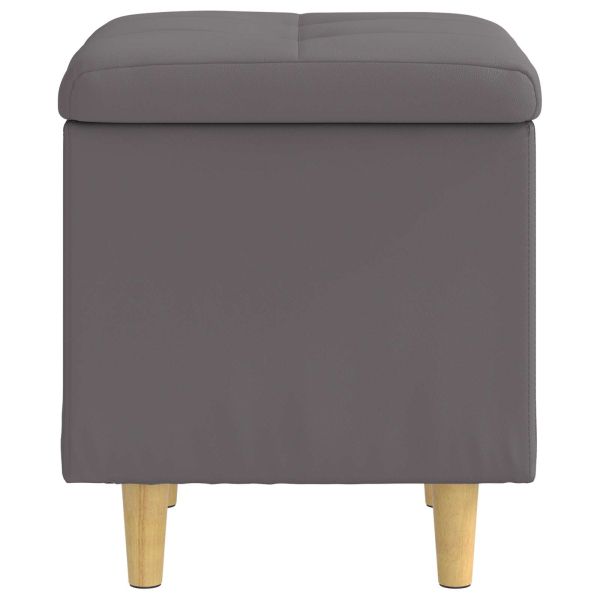 Табуретка с място за съхранение Сив 40 x 40 x 45 cm Изкуствена