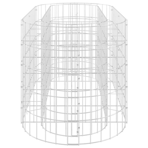 Габион повдигната леха, поцинковано желязо, 120x50x50 cм
