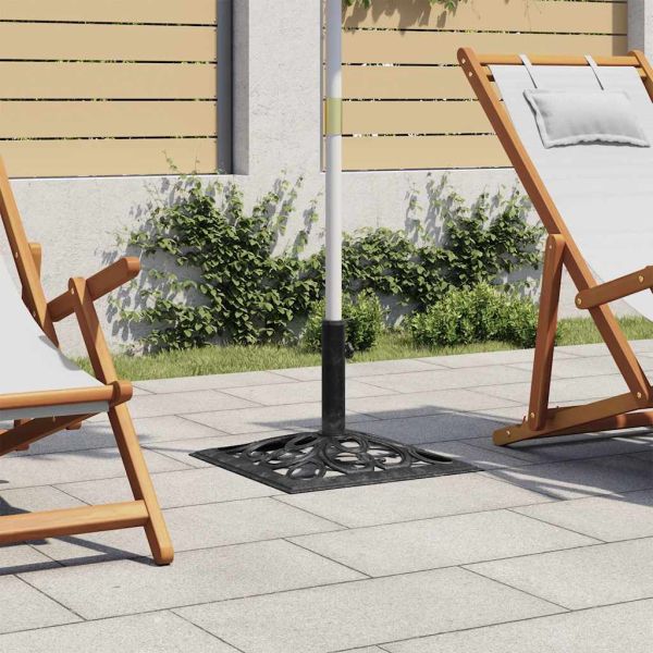 Основа за чадър, черна, 47x47x33 см, чугун