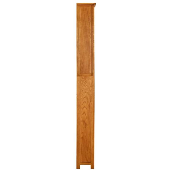 Библиотека с 7 рафта, 60x22x200 см, дъбов масив
