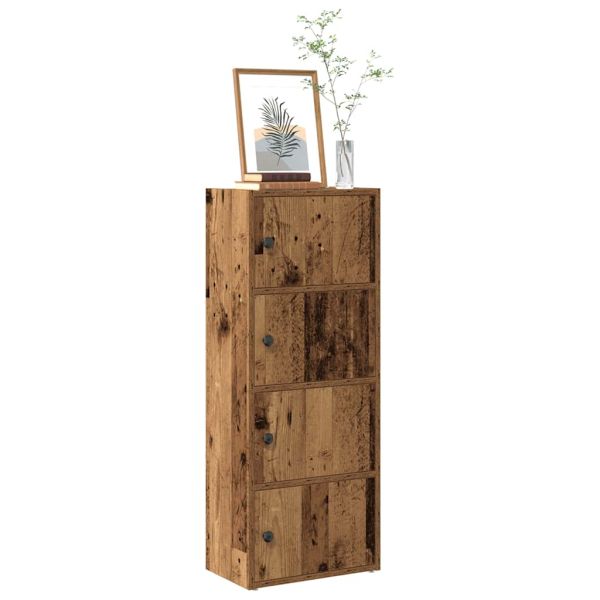 Библиотека, старо дърво, 40x24x102 см, инженерно дърво