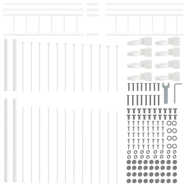 Градска ограда 6 pcs Бяло 170 x 225 см