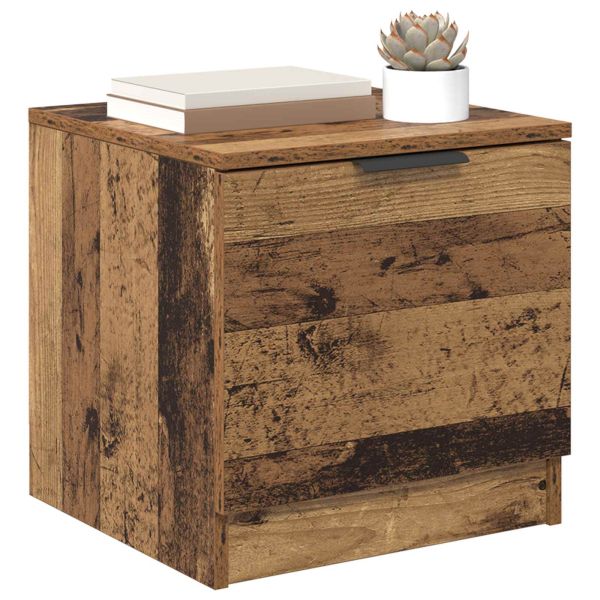 Шкаф за легло 2 pcs Старо дърво 40 x 39 x 40см Инженерно дърво