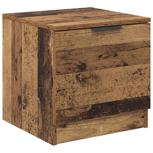 Шкаф за легло 2 pcs Старо дърво 40 x 39 x 40см Инженерно дърво