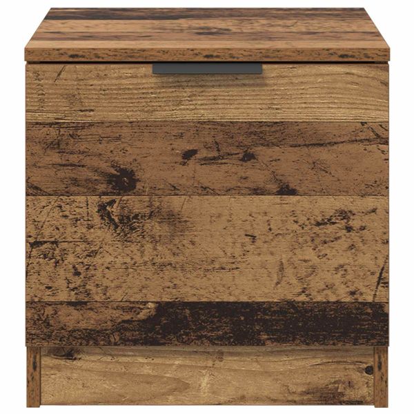 Шкаф за легло 2 pcs Старо дърво 40 x 39 x 40см Инженерно дърво
