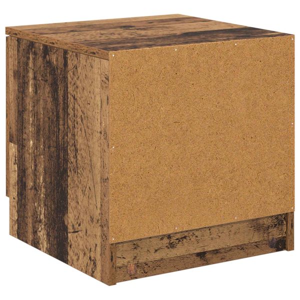 Шкаф за легло 2 pcs Старо дърво 40 x 39 x 40см Инженерно дърво