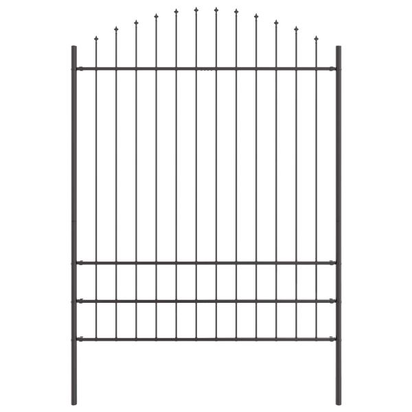 Градска ограда 7 pcs Сив 170 x 225 см Прахово боядисана стомана