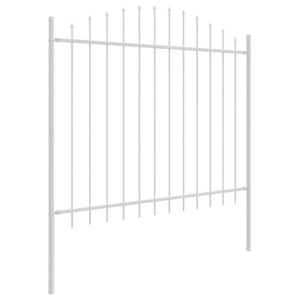 Градска ограда 7 pcs Бяло 170 x 165 см