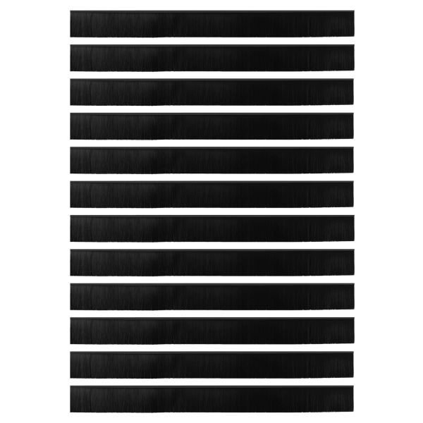 Самозалепващи се четки за уплътняване на врати 12 pcs Черно