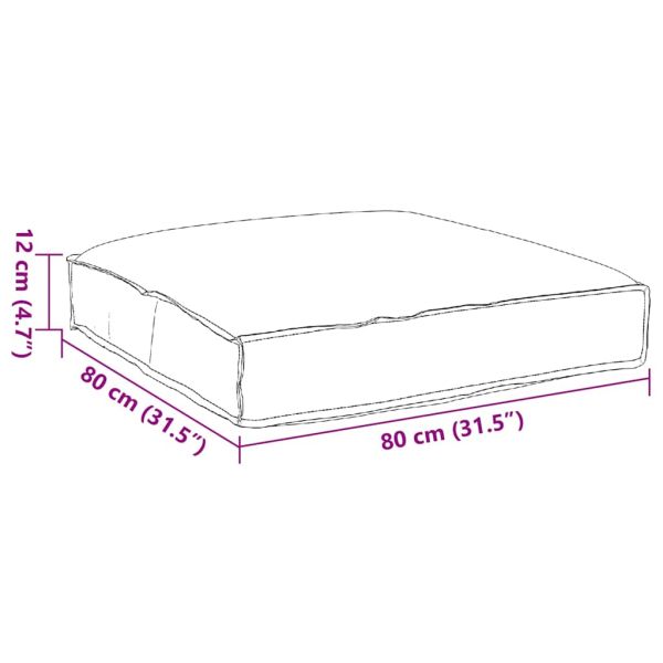 Възглавница Антрацит 80 x 80 x 12 cm Оксфордска тъкан
