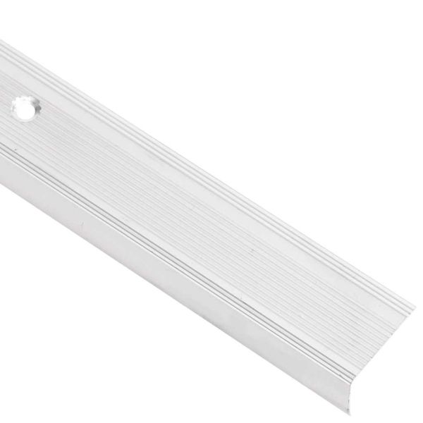 Ръбове за стъпала Г-образни 15 бр алуминий 90 см сребристи