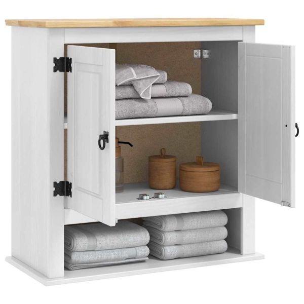 Висящ шкаф Corona Бяло 70 x 33 x 71,5 см Солидно борово дърво