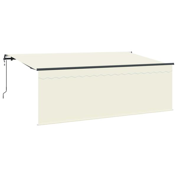 Сгъваем навес Крем 350 x 200 cm Полиестер и алуминий