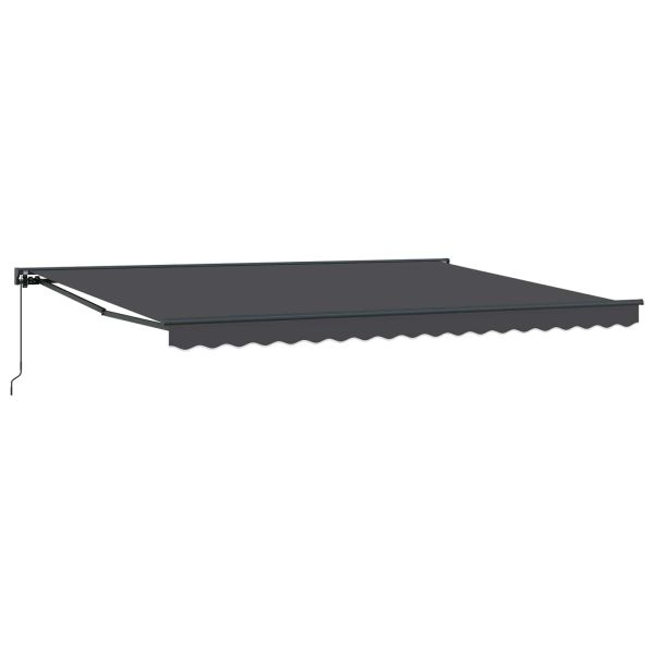 Рамка за сенник Антрацит 450 × 300 cm Полиестер с PU покритие