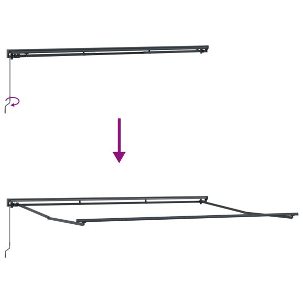 Рамка за сенник Оранжев и Черен 450 × 300 cm