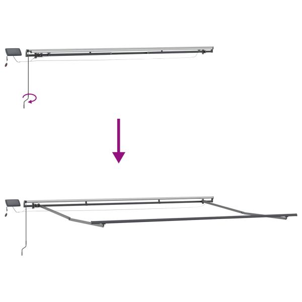 Сгъваем навес Оранжево и кафяво 500 ×300 cm текстил