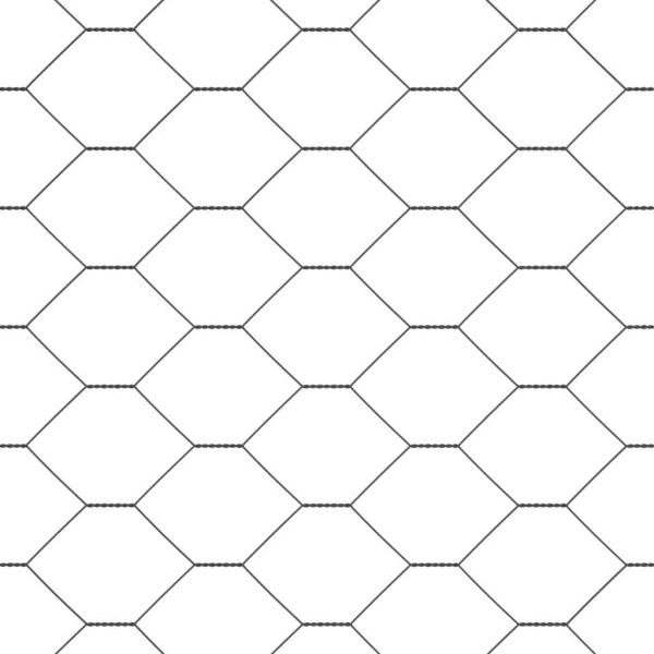 Стълб за ограда. Сив 25 x 1,5 м (50 мм мрежа) Стомана