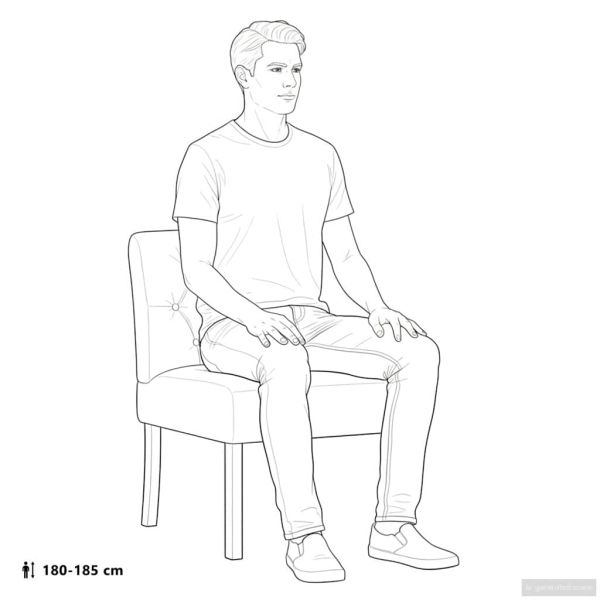 Ниско кресло, лен, дизайн с копчета