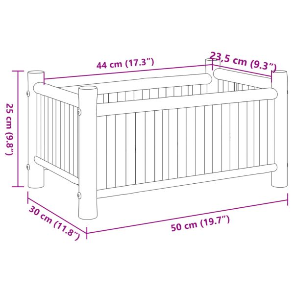 Сандък 50x30x25 см бамбук