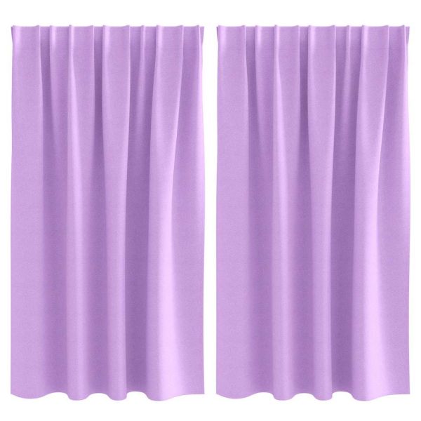 Завеси за затъмняване с пръстени 2 pcs Лилаво 140 x 140 cm