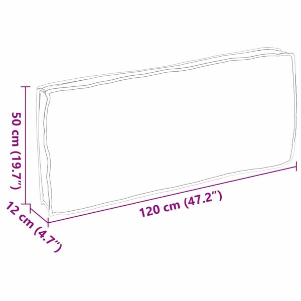 Възглавница Бежово 120 x 50 x 12 см Оксфордска тъкан
